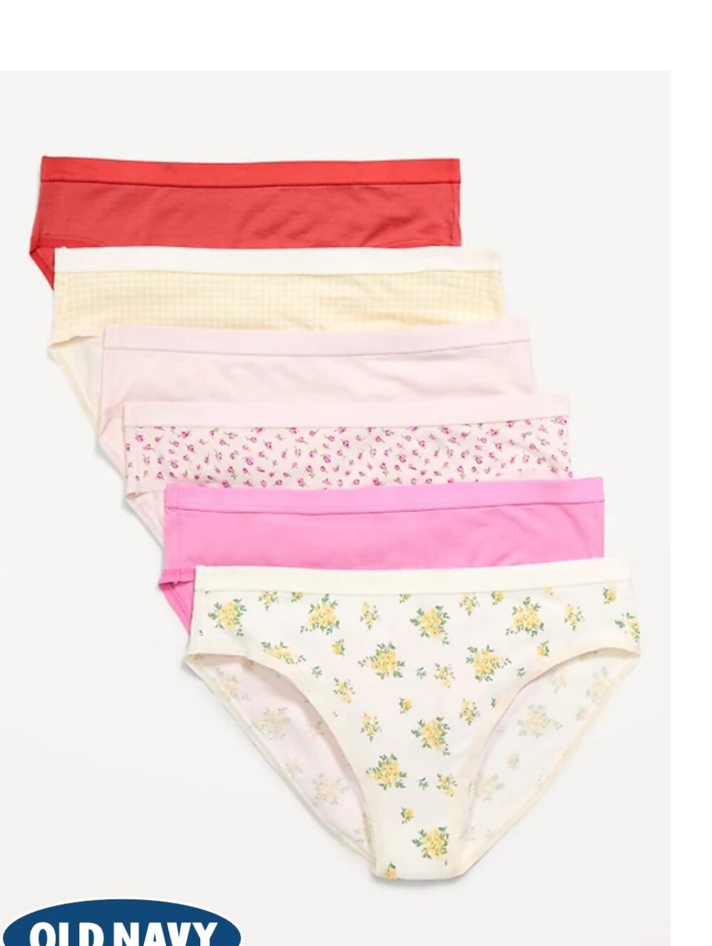 NWT Old Navy High Waisted Everyday Cotton Briefs, 3 Pair, Size XL